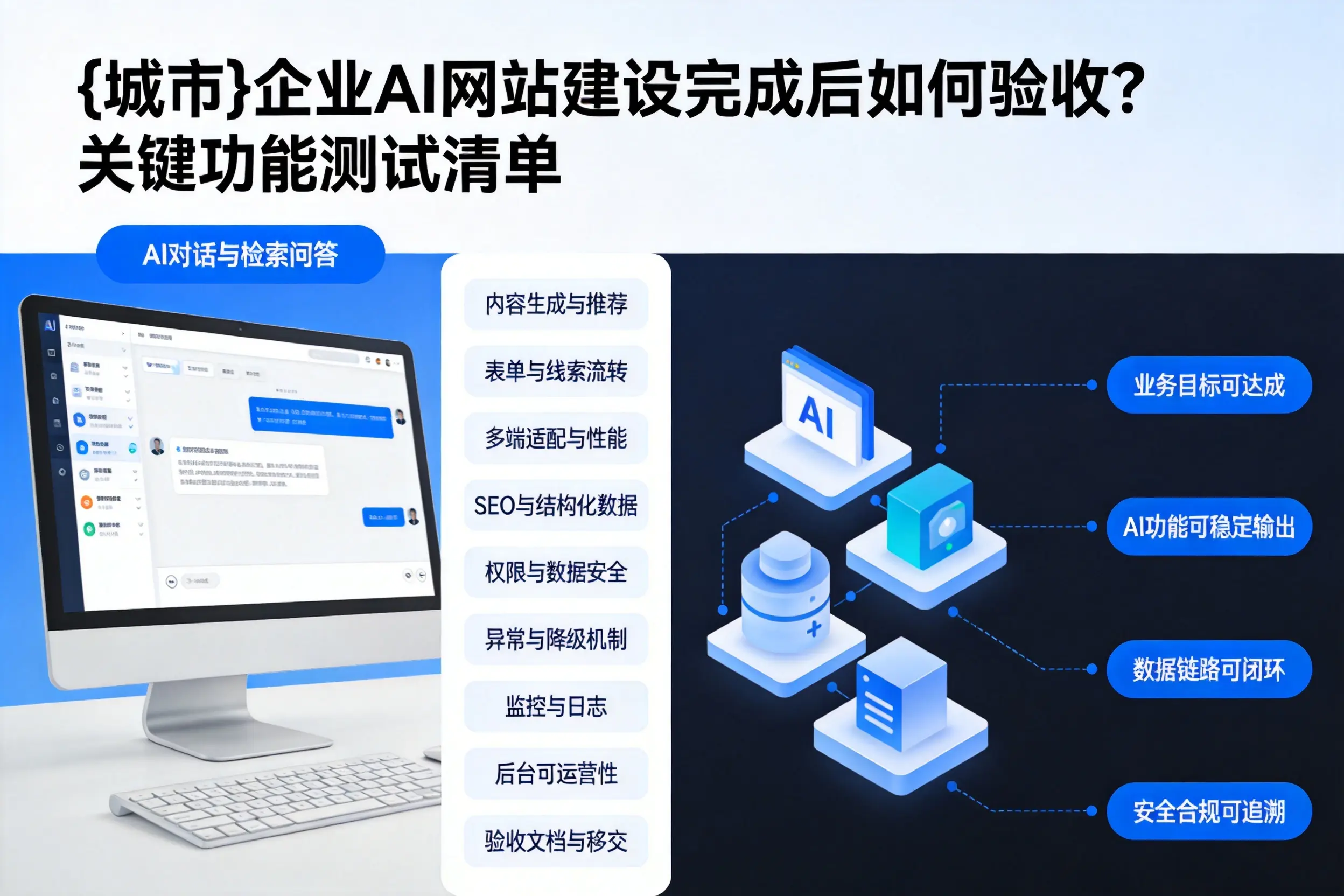 包头企业AI网站建设完成后如何验收?关键功能测试清单