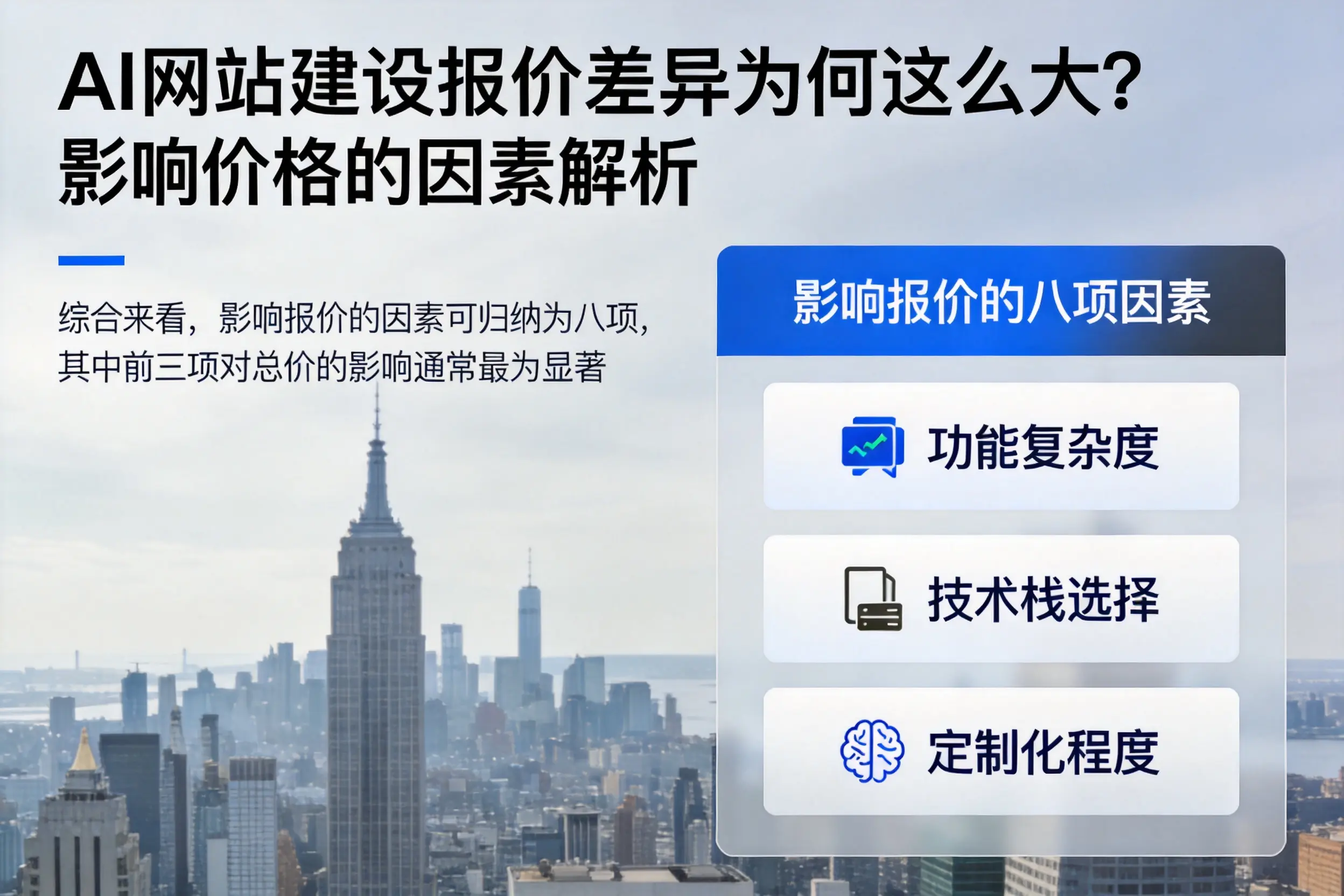 包头AI网站建设报价差异为何这么大？影响价格的因素解析