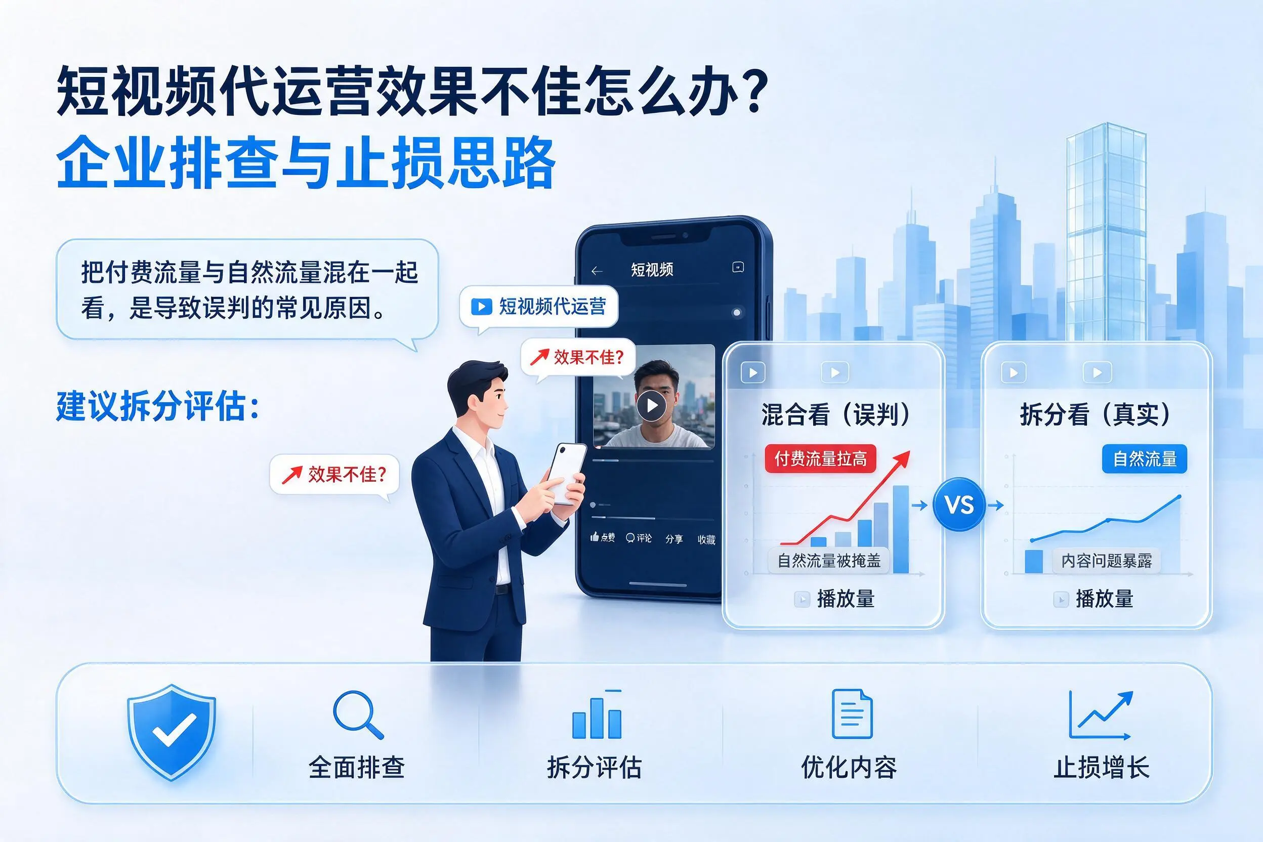 短视频代运营效果不佳怎么办？包头企业排查与止损思路
