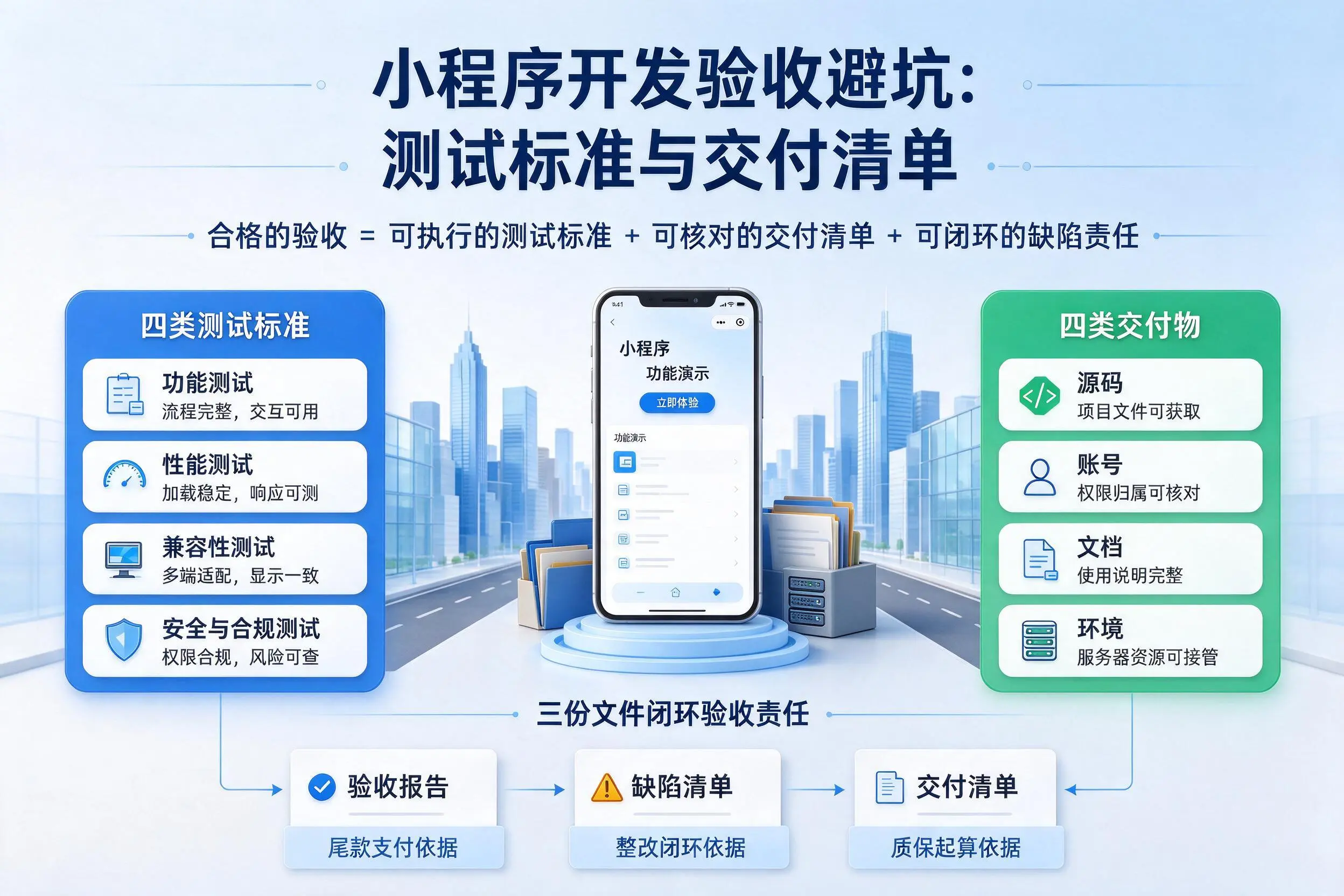 包头小程序开发验收避坑:测试标准与交付清单