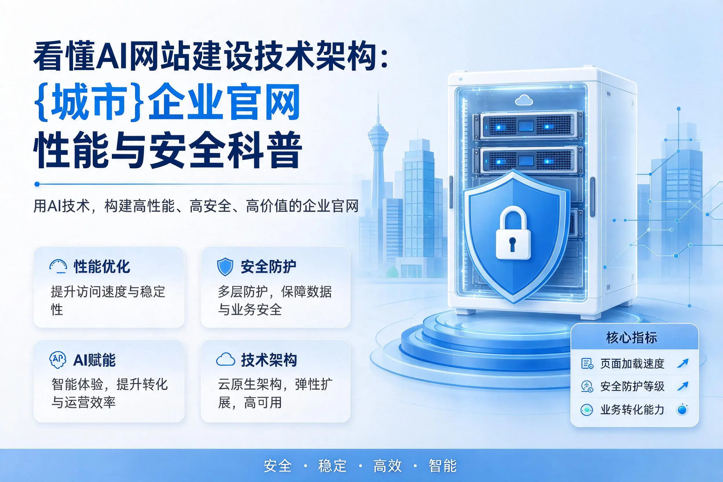 看懂AI网站建设技术架构：包头企业官网性能与安全科普