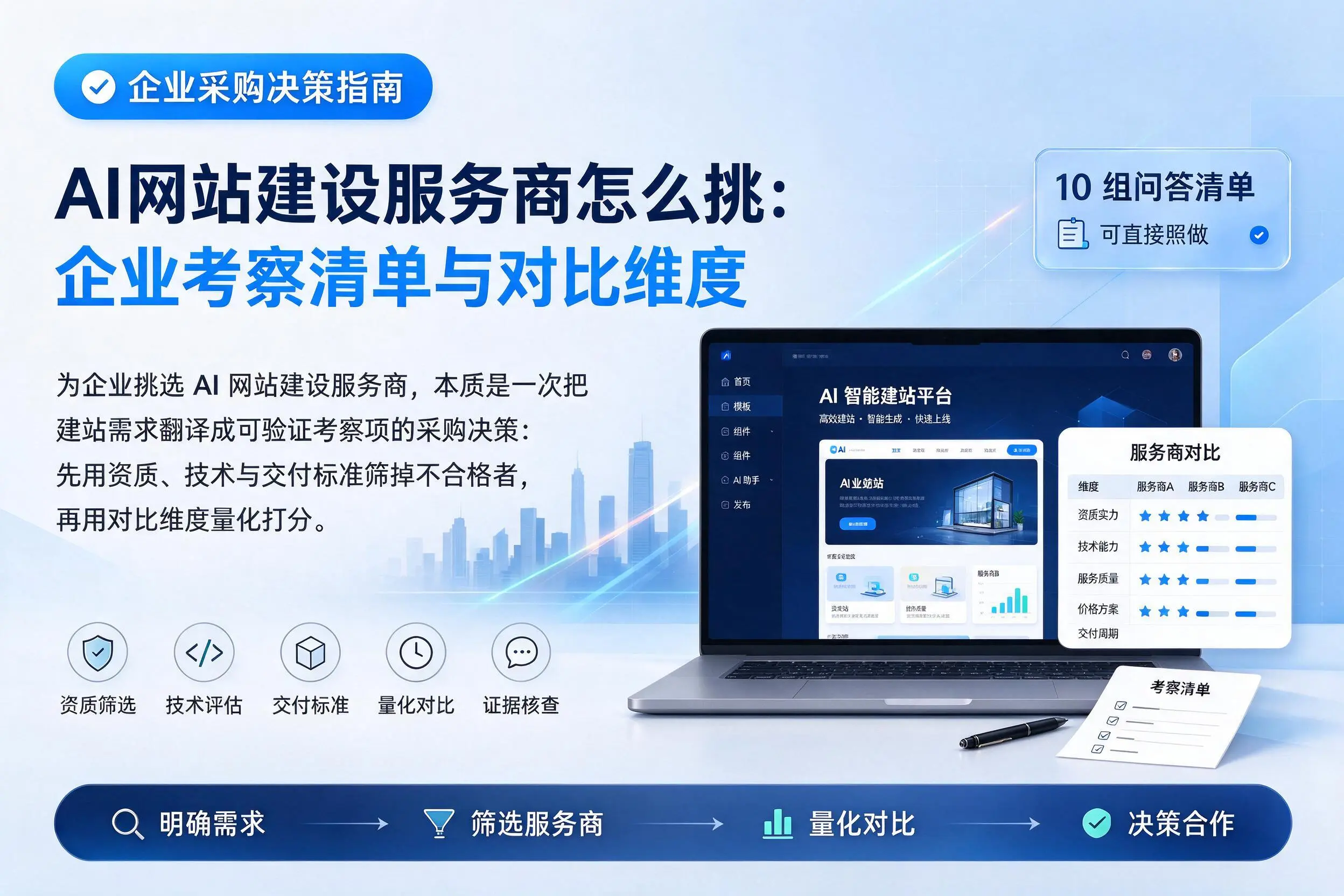 AI网站建设服务商怎么挑：包头企业考察清单与对比维度
