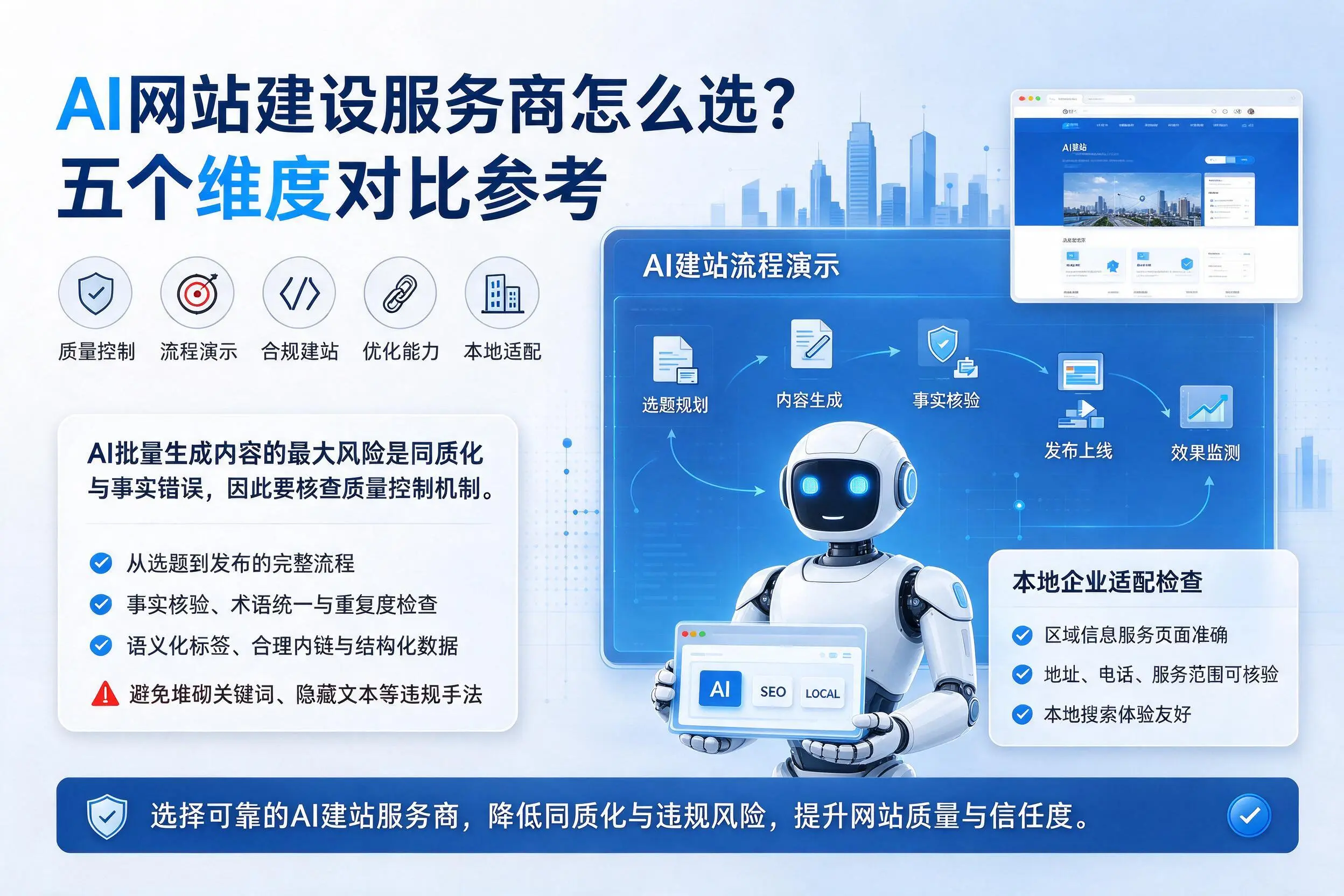 包头AI网站建设服务商怎么选？五个维度对比参考