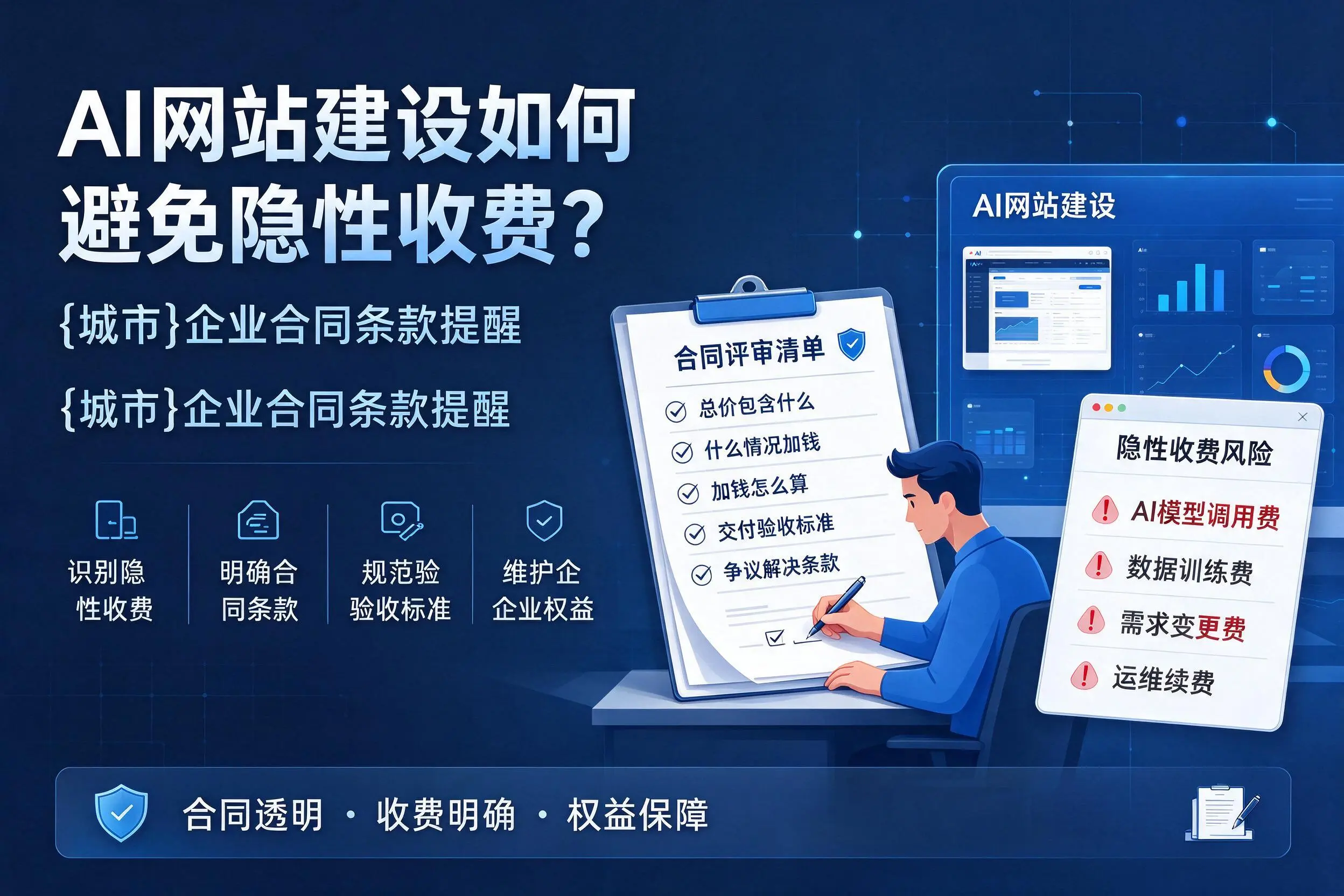 AI网站建设如何避免隐性收费？包头企业合同条款提醒